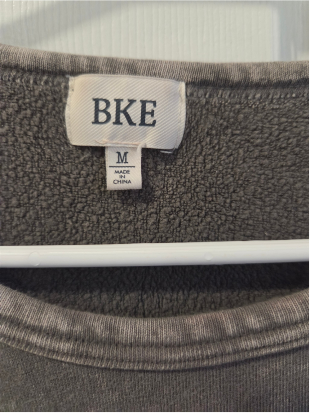 Women's BKE Sweatshirt Size M Grey Acid Wash Crewneck Pullover